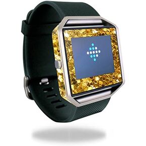 MightySkins Skin Compatible with Fitbit Blaze Cover Skins Sticker Watch Gold Chips