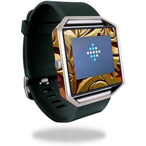 MightySkins Skin Compatible with Fitbit Blaze Cover Skins Sticker Watch Mosaic Gold