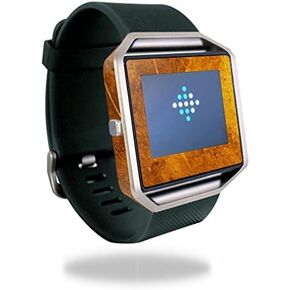 MightySkins Skin Compatible with Fitbit Blaze Cover Skins Sticker Watch Textured Gold