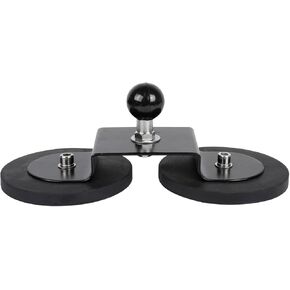 2pcs 88mm(3.5") Diameter Round Magnet Mount Base with 1" Ball,Super Magnetic Suction Cup Mount,Compatible with RAM Mounts B Size Double Socket Arm