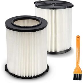 Replacement VF4000 Cartridge Filter for Ridgid 72947 Wet/Dry 5-20 Gallons and Larger 6 to 9 Gallons Husky Vacuum Cleaners WD0671 WD5500 RV2400A RV2600B WD09450 WD06700, 2-Pack
