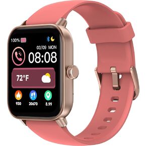 Smart Watch for Women Men Alexa Built-in, 1.8" Compatible Android iOS, Answer&Make Call/Heart Rate/Step Counter/Sleep Tracker/100 Sports, Fitness Tracker Watch IP68 Waterproof Swimming