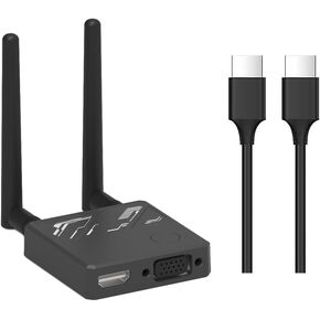 Wireless HDMI Display Dongle Adapter 1080P, Streaming Video/Audio, 2.4G/5G HDMI Wireless Receiver, Plug and Play, for projecting Smartphones, Tablets, Laptops to HDTVs, Projectors, Monitors.