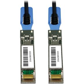 Tripp Lite Series SFP28 to SFP28 25GbE Passive Copper Twinax Direct Attach Cable, 2 Meters / 6.6 Feet, Male-to-Male, SFP-H25G-CU1M Compatible, Black, Lifetime Manufacturer's Warranty (N280-02M-28-BK)