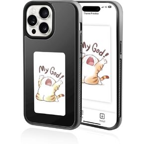E Ink Photo Phone Case Compatible with iPhone 14PRO Portrait Digital Phone Case Eternal Ink Phone Case Protective Case Black
