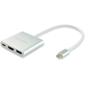 USB C to HDMI Adapter Type-c 3 in 1 hub to 4K HDMI USB3.0 & 100W PD for USB Drives Reading & Multimedia Projection,Compatible for Macbook,iPad,Tablets & other USB-C Devices