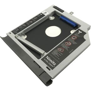 Nimitz 2nd HDD SSD Hard Drive Caddy for Lenovo Ideapad 330 320 520 with Gray Bezel/Bracket
