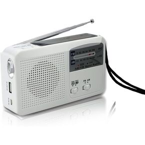 راديو الطوارئ مع الطاقة الشمسية وكرنك اليد، بطارية USB لإعادة شحن راديو FM/AM، مصباح يدوي LED، شاحن الهاتف الخلوي (أخضر) in Kuwait