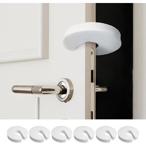 Door Pinch Guard (6 pack) Baby Proof Door Slam Stopper Prevent Finger Pinch Injuries, Durable Extra Thick Soft Foam, White by Heart of Tafiti