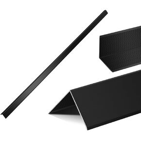 Aluminum Alloy Black Corner Guards 20Ga Thickness Wall Corner Protectors for Walls Right Angle Corner Protectors L Shaped Metal Protectors Guards (1.6x1.6X48 Inch-2PCS)
