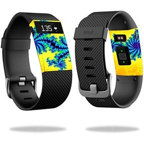 MightySkins Skin Compatible with Fitbit Charge HR Watch Cover wrap Sticker Skins Fractal Works