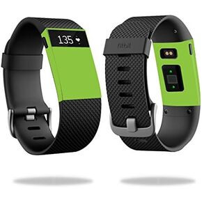 MightySkins Skin Compatible with Fitbit Charge HR Watch Cover wrap Sticker Skins Solid Lime Green