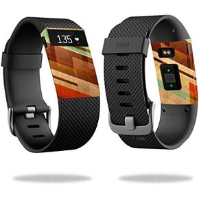 MightySkins Skin Compatible with Fitbit Charge HR Watch Cover wrap Sticker Skins Abstract Wood