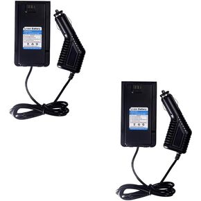 2 Pack DM-1 DM-1701 Battery Eliminator Car Charger 7.4V 2200mAh for DMR Walkie Talkie Compatible with Digital Two Way Radio