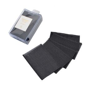10PCS Black Magic Bangs Hair Pad, Plastic Paste Posts Square Hair Pad, Hair Styling Tool Barber Acessories Hair Holder Barber Grippers Clips and Barrettes