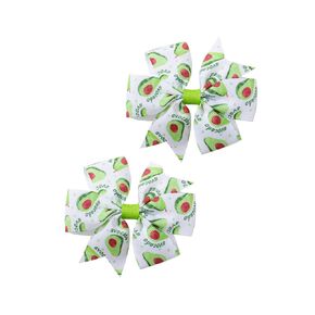 Baby Avocado Headband Bow Girls Avocado Hair Clips Pin Avocado Pinwheel Bows BBG21 (Hair Clips-D)