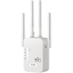 WiFi extender dual band 1200 mpbs, 100000 sq. Ft long range internet extender Wi-Fi booster for home, office,90% faster| Broader than ever,WiFi Repeater W/Ethernet port, 1-Tap Easy Setup