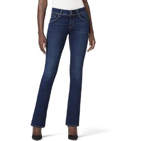 HUDSON Women's Beth Mid Rise Baby Bootcut Jean with Back Flap Pockets