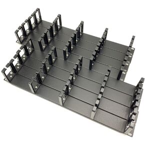 8 Pack 1U 19" Server Rack Cable Management Panel w/D-Ring Hooks Screw Type - 1U Wire and Cord Manager - Made in Taiwan