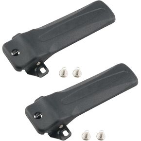 2PCS Black KBH-10 Belt Clip with Screws for Kenwood TK-290 TK-390 TK-480 TK-481 TK-5400 TK-3312 TK-3207 TK-3207G TK-2312 TK260G TK-272G TK-388G TK-3302UP TK-481 TK-2180 Radio Walkie Talkie