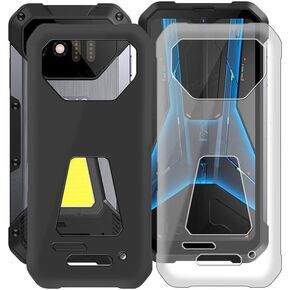 Phone Case for Unihertz 8849 Tank Mini 1 (4.30"), Clear + Black Case - Ultra-Thin Soft Silicone [Shockproof X Anti-scratch] TPU Bumper Back Cover for Unihertz 8849 Tank Mini 1