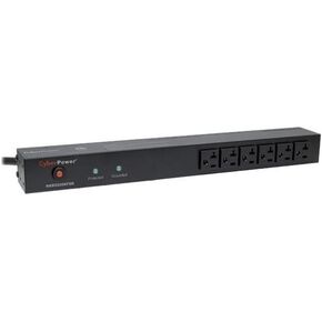 CyberPower RKBS20S2F8R Rackbar Surge Protector, 120V/20A, 10 Outlets, 15 Foot Power Cord, 1U Rackmount, UL Listed