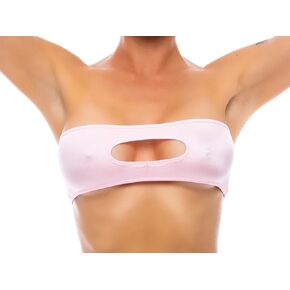 BodyZone Women's Peekaboo Bandeau Top, Baby Pink
