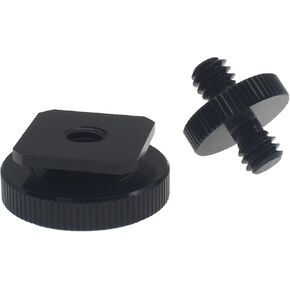 FDXGYH 1pcs Camera Hot Shoe Adapter 1/4" Female Thread to Hot Shoe Adapter with 1/4 to 1/4 inch Male Screw