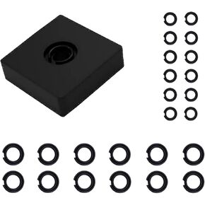 ( 12+12 Sets 1/2" & 3/8" Impact Retaining Ring Clip Friction Ring Hog Ring with O-Ring for Milwaukee Electric Pneumatic Type Impact Wrench, Includes Install Tool