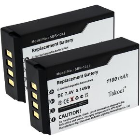(2pcs) Replacement Battery for Standard Horizon HX870 HX870E,Compatible with Part Number SBR-13LI