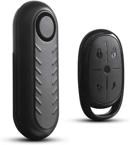 110dB Loud Anti Theft Vibration Sensor Alarm Systems for Electric Bike Motorcycle Golf Car Trailer Mailbox Garage Door Waterproof Home Security Bike Accessories Bike Alarm with Remote in Saudi Arabia