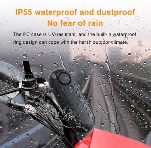 110dB Loud Anti Theft Vibration Sensor Alarm Systems for Electric Bike Motorcycle Golf Car Trailer Mailbox Garage Door Waterproof Home Security Bike Accessories Bike Alarm with Remote in Saudi Arabia