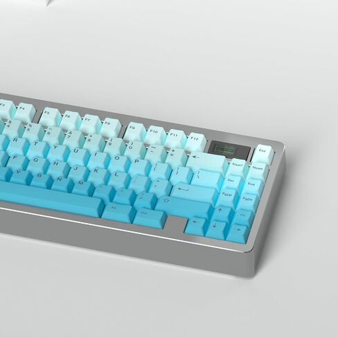 Side Printed Keycaps Cyan Gradient 125 Keys Cherry Profile PBT Heat Sublimation keycap Set for Mx Cherry Mechanical Keyboard (128 Cyan Gradient) in Saudi Arabia