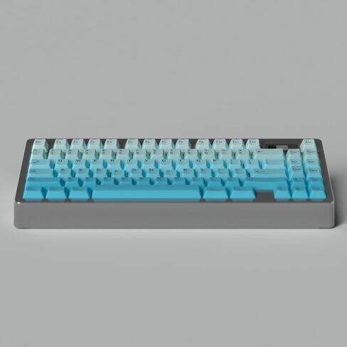 Side Printed Keycaps Cyan Gradient 125 Keys Cherry Profile PBT Heat Sublimation keycap Set for Mx Cherry Mechanical Keyboard (128 Cyan Gradient) in Saudi Arabia