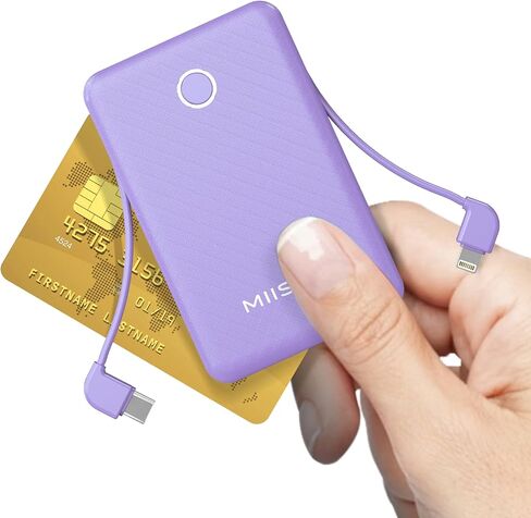 miisso 6000mah Ultra Slim Power Bank, Card Size, Deep Black in Kuwait