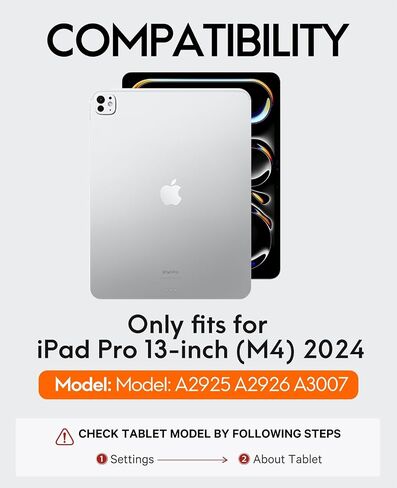 CHESONA iPad Pro 13 inch case 2024 with keyboard, Easy-Set Floating Cantilever Stand, Smart Trackpad, 7 Color Backlit with Battery Digital Display, Magnetic Keyboard Case for iPad Pro 13 (M4), Black in Saudi Arabia