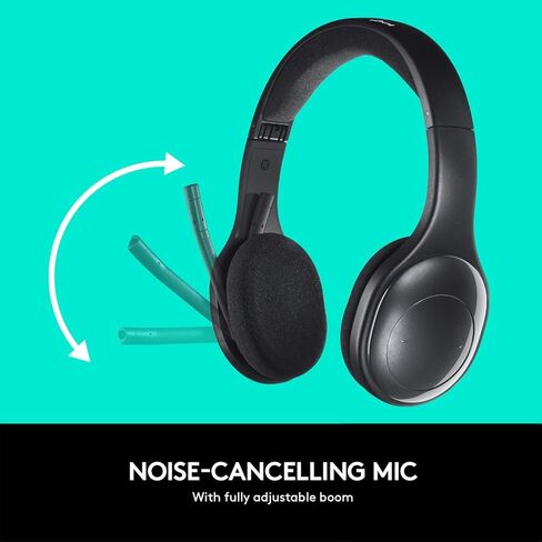 سماعة رأس بلوتوث Logitech H800 مع ميكروفون للكمبيوتر الشخصي والأجهزة اللوحية والهواتف الذكية - بلوتوث فقط - جهاز الاستقبال اللاسلكي غير متضمن (متجدد) in Kuwait