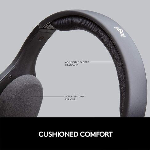 سماعة رأس بلوتوث Logitech H800 مع ميكروفون للكمبيوتر الشخصي والأجهزة اللوحية والهواتف الذكية - بلوتوث فقط - جهاز الاستقبال اللاسلكي غير متضمن (متجدد) in Kuwait
