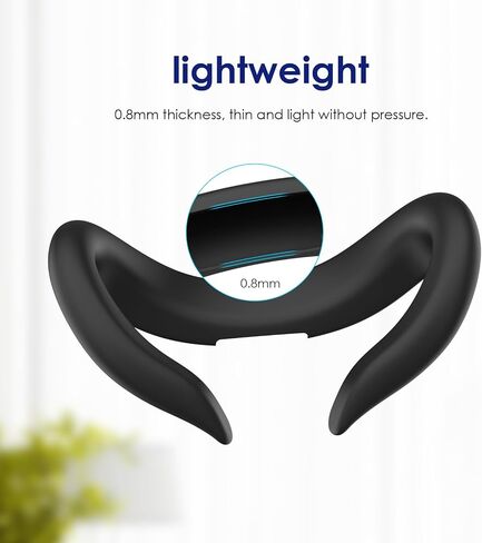 VR Silicone Face Pad Cover for Quest 3,ZUWOHL VR Face Cushion Pad Mask for Quest 3,Anti-Leakage Nose Pad VR Headset Accessories (Black in Saudi Arabia