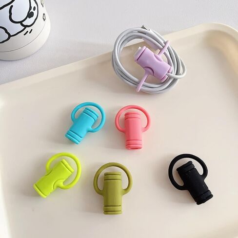 2 in 1 Data Cable Protector, Cute Silicone Winder Winder, Cute Cable Protector, 2 in 1 Silicone Charger Protector, Universal Mini Protective Cover, Mobile Phone Charger Cover (10pcs) in Saudi Arabia