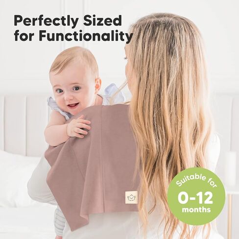 KeaBabies 6-Pack Baby Burp Cloths for Baby Boys and Girls and 8-Pack Organic Baby Bibs for Girls & Boys - Organic Cotton Burp Clothes for Baby Boy - Teething Baby Bibs for Boy, Girl - Burp Clothes in Saudi Arabia