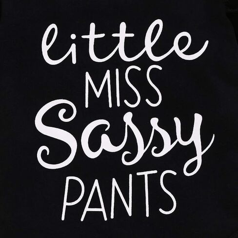 Isn't She Lovely Newborn Baby Girls Coming Home Outfit Ruffle Romper Shorts Pants Headband 3PCS Summer Clothes Set Black - Little Miss Sassy Pants Sunflower 0-3 Months in Saudi Arabia