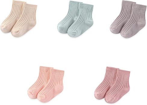 Unisex Baby Boy Girl Socks 5 Pack Ankle Crew Socks Breathable Socks Newborn Accessories Set in Saudi Arabia