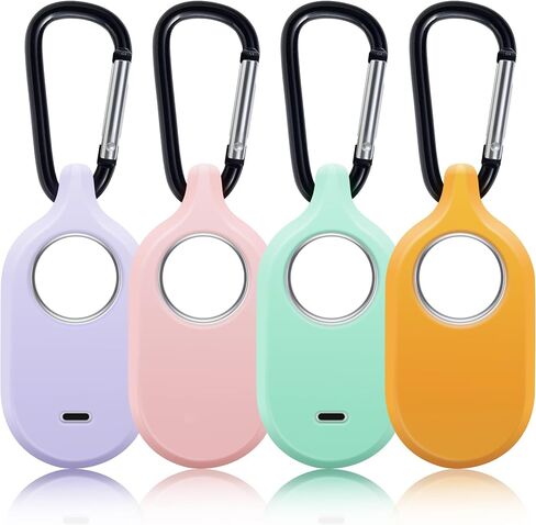 Orzero Silicone Tracker Case for Samsung Galaxy SmartTag2, Soft Silicone Skin Cover Shock-Absorbing Protective Case with Keychain for Galaxy SmartTag2 Tracker (Black,Blue,Red,Grey) in Saudi Arabia