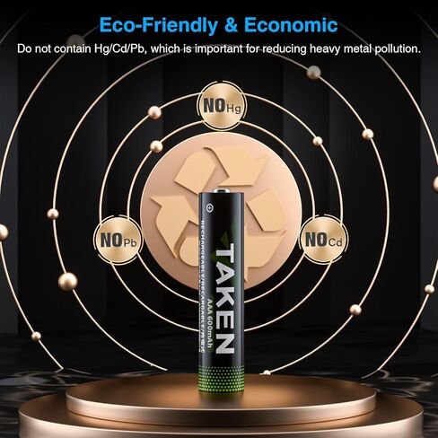 Taken 4Pack Ni-MH AAA Rechargeable Battery 1.2V 600mAh Batteries for Panasonic Cordless Phones, Tripple AAA Rechargeable Batteries for Panasonic, Remote Controls, Electronics in Kuwait