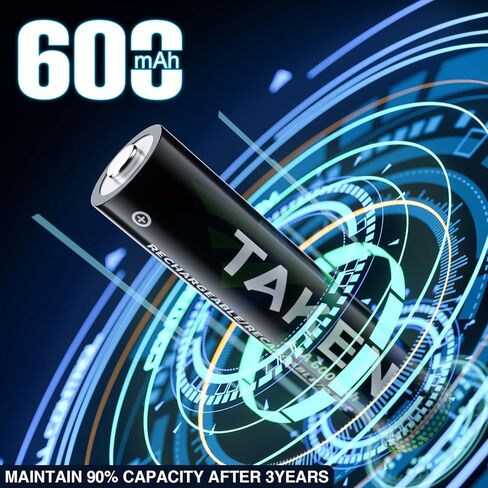 Taken 4Pack Ni-MH AAA Rechargeable Battery 1.2V 600mAh Batteries for Panasonic Cordless Phones, Tripple AAA Rechargeable Batteries for Panasonic, Remote Controls, Electronics in Kuwait