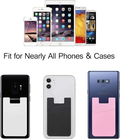 حامل بطاقة هاتف SS لظهر الهاتف، عصا جيب من السيليكون على بطاقة الائتمان لبطاقة الهوية لجميع الهواتف الذكية in Kuwait