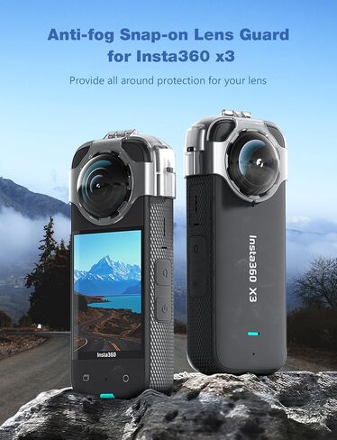 aMaiMingji لواقي العدسات Insta360 x3، واقي عدسة 360 X3 لـ Insta360 X3، يتضمن غطاء واقي عدسة 360 X3 مضاد للضباب وحافظة واقية من السيليكون X3 in Kuwait