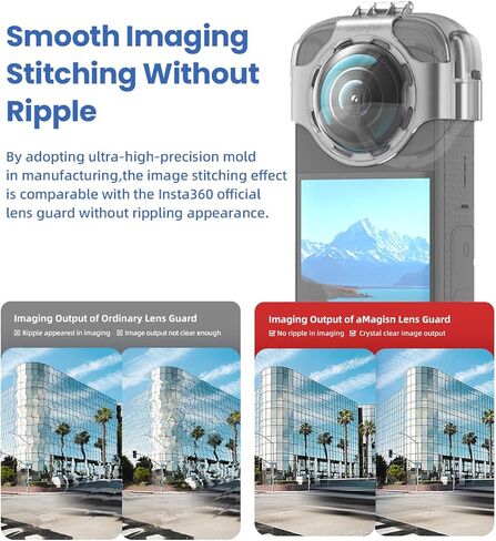 aMaiMingji لواقي العدسات Insta360 x3، واقي عدسة 360 X3 لـ Insta360 X3، يتضمن غطاء واقي عدسة 360 X3 مضاد للضباب وحافظة واقية من السيليكون X3 in Kuwait