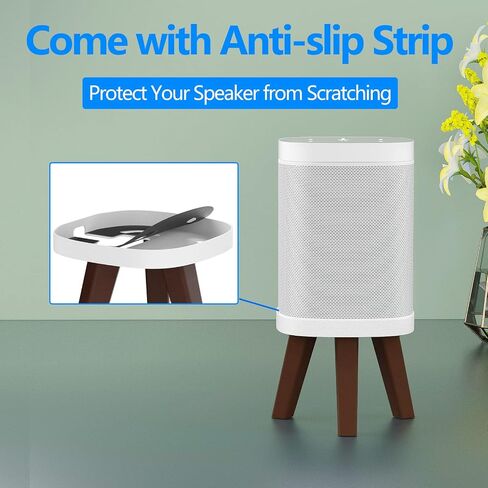 حامل مكتب مكبر صوت خشبي لـ Sonos One، One SL، حامل مكبر صوت Play 1 لسطح المكتب مع وسادة مضادة للانزلاق لمكبرات صوت Sonos، أسود in Saudi Arabia